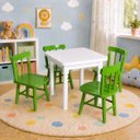 Ver imagem 2 de Conjunto Infantil 60x60 com 4 Cadeiras - Verde - Jm Móveis