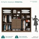 Ver imagem 4 de Guarda-Roupa 6 Portas 6 Gavetas Plus 100% MDF Anápolis Marrom/New Canion