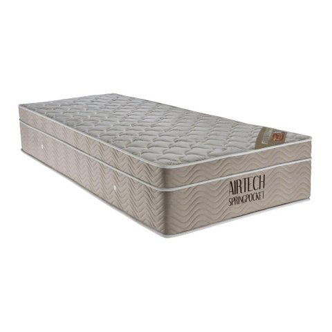 Colchão Solteiro Ortobom Airtech Spring Pocket (88x188x30) - Molas Superpocket, EPS, D26 Pró - Airtech