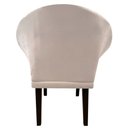 Ver imagem 3 de Kit 4 Cadeiras Sala de Estar Liz Veludo Marfim