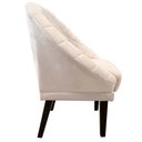 Ver imagem 2 de Kit 4 Cadeiras Sala de Estar Liz Veludo Marfim