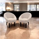 Ver imagem 5 de Kit 4 Cadeiras Sala de Estar Liz Veludo Marfim