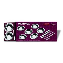 Jogo de Sobremesa 12 Peças em Aço Inox Verão Prata Martinazzo - 4 Jogo de Sobremesa 12 Peças em Aço Inox Verão Prata Martinazzo - 4