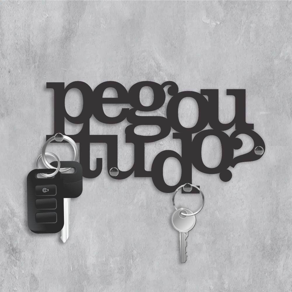 Porta Chave Decorativo Em Mdf Pegou Tudo? - 1