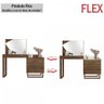 Penteadeira Santorini 4 Gavetas 100% Mdf Flex Brauna/off White - Europa Móveis - 2