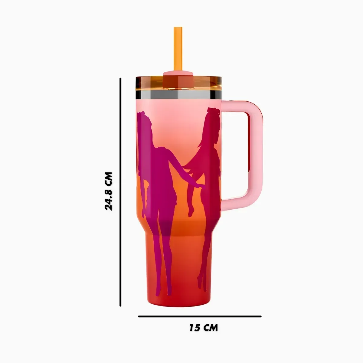 Copo Serie Inox 1.18l Twist 'n Turn Rosa Laranja - 4