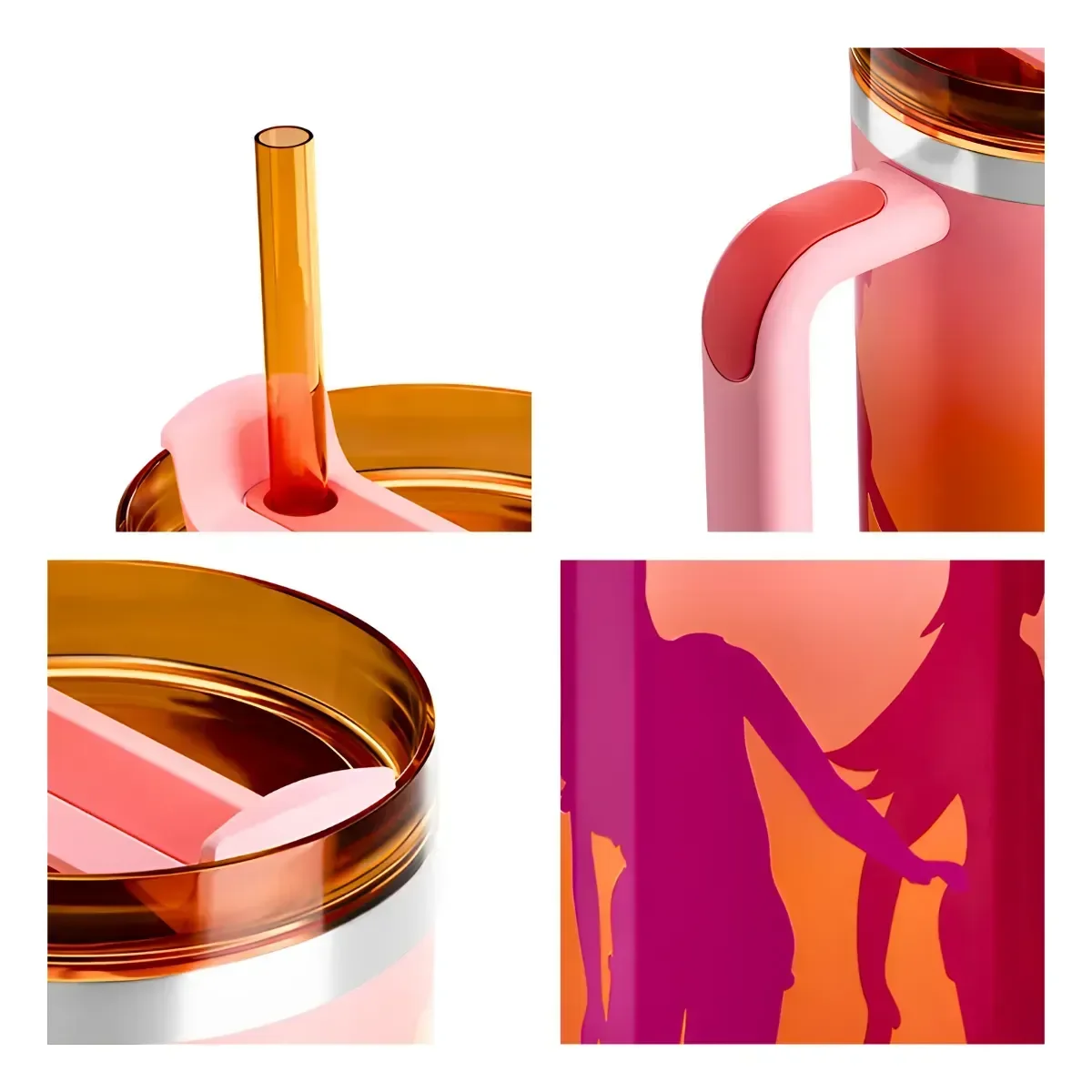 Copo Serie Inox 1.18l Twist 'n Turn Rosa Laranja - 3