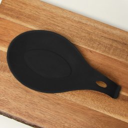 Kit 03 Descanso para Talheres Silicone Utensilio Preto - 3