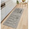 Tapete Passadeira Antiderrapante Areia Felizes Chumbo 45x140cm FASTLAR - 1