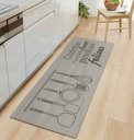 Ver imagem 1 de Tapete Passadeira Antiderrapante Areia Felizes Chumbo 45x140cm FASTLAR
