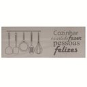 Ver imagem 4 de Tapete Passadeira Antiderrapante Areia Felizes Chumbo 45x140cm FASTLAR