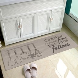 Tapete Passadeira Antiderrapante Areia Felizes Chumbo 45x140cm FASTLAR - 2