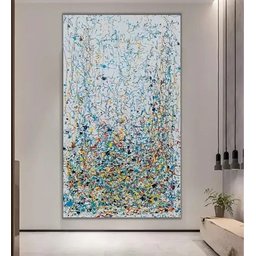 Quadro Pintado A Mão Arte Abstratos Paisagens Pollock - 3