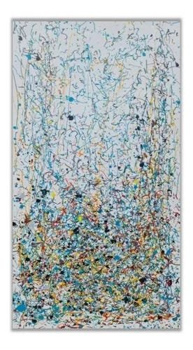 Quadro Pintado A Mão Arte Abstratos Paisagens Pollock - 2