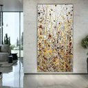 Ver imagem 1 de Quadro Tela Abstrato Original Pintado A Mão Pollock