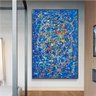 Quadro Tela Abstrato Pintado A Mao Pintura Sala Sn21 Pollock - 2