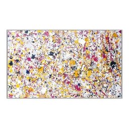Quadro Pollock Pintado A Mão Abstrato Vertical Horizontal - 3
