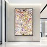 Quadro Pollock Pintado A Mão Abstrato Vertical Horizontal - 1