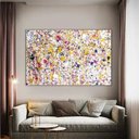 Ver imagem 4 de Quadro Pollock Pintado A Mão Abstrato Vertical Horizontal