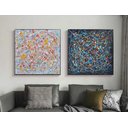 Ver imagem 1 de Quadro Tela Abstrato Original Pintado A Mão Pollock