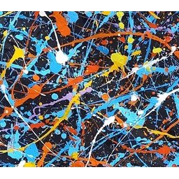 Quadro Tela Abstrato Original Pintado A Mão Pollock - 2
