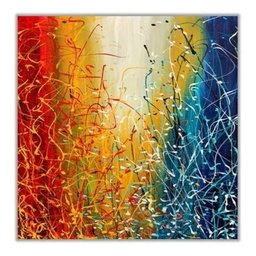 Pintura Tela Abstrato Jackson Pollock - 3