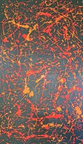 Quadro Tela Abstrato Sala Pintado Horizontal Pollock Pintura - 3