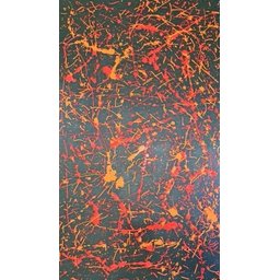 Quadro Tela Abstrato Sala Pintado Horizontal Pollock Pintura - 3