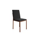 Ver imagem 4 de Conjunto de Jantar Mesa Mônaco 90cm Tampo Branco com 4 Cadeiras Pretas Base Cobre - Cor: Preto