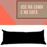 KIT Almofada Grande Encosto De Dormir Cama Sofá Pallet Completa Capa Lavável Decoração Preta 02 Peça - 5