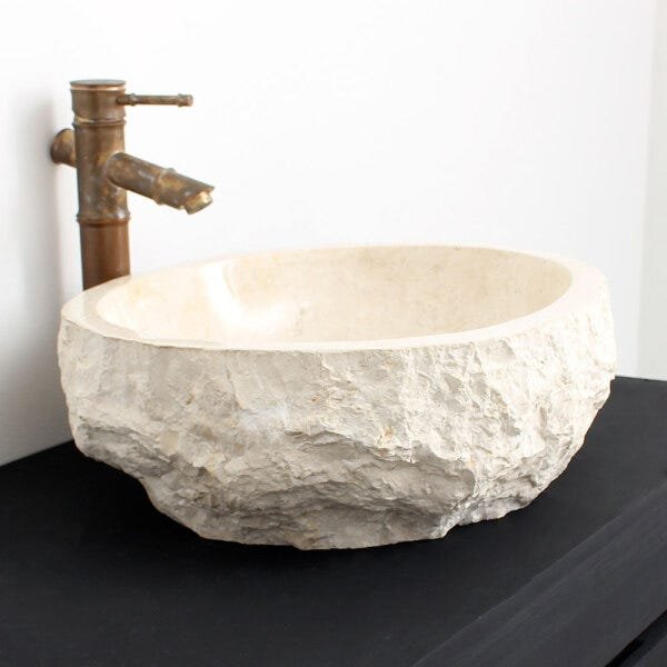 Cuba de Banheiro em Mármore Natural MEC10 46 X 45 X 15cm - 4