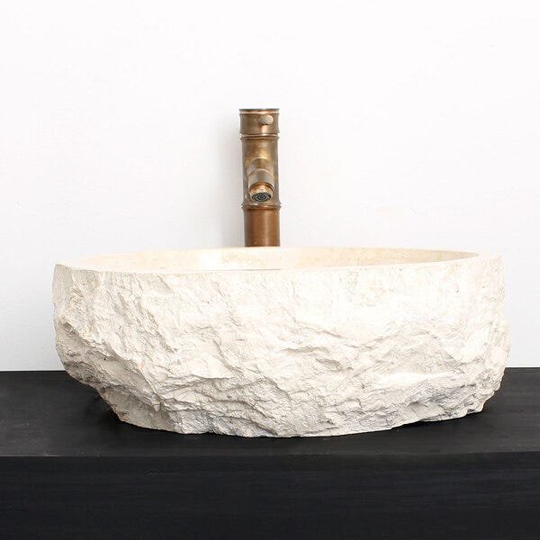 Cuba de Banheiro em Mármore Natural MEC10 46 X 45 X 15cm - 1