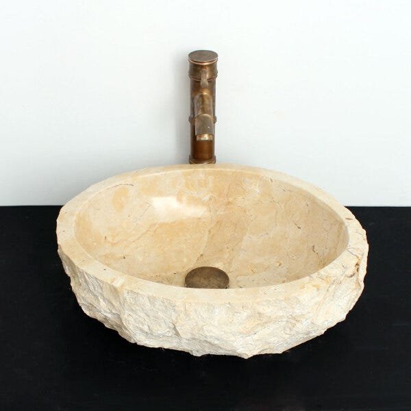 Cuba de Banheiro em Mármore Natural MEC22 43 X 35 X 15cm - 5