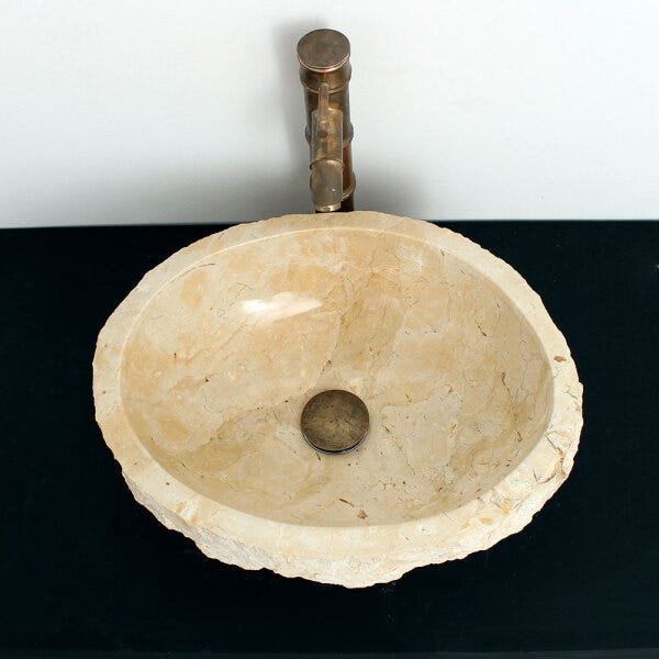 Cuba de Banheiro em Mármore Natural MEC22 43 X 35 X 15cm - 2