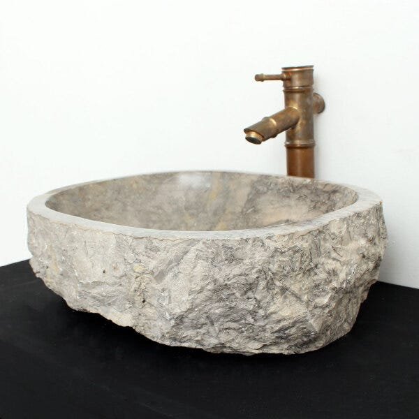 Cuba de Banheiro em Mármore Natural MD21-L 44 X 34 X 15cm - 3