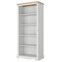 Ver imagem 1 de Estante com 5 Nichos de Madeira Maciça Branco Lavado