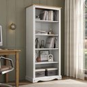 Ver imagem 5 de Estante com 5 Nichos de Madeira Maciça Branco Lavado