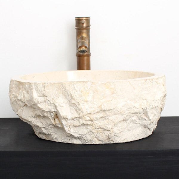 Cuba de Banheiro em Mármore Natural MEC36 41 X 34 X 15cm - 1