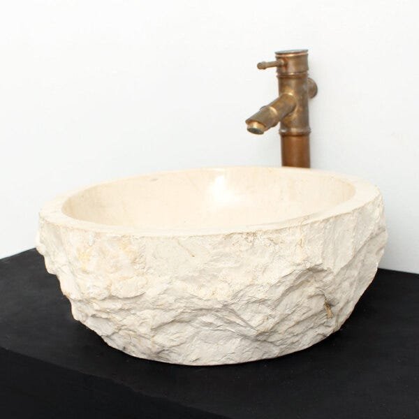 Cuba de Banheiro em Mármore Natural MEC36 41 X 34 X 15cm - 4