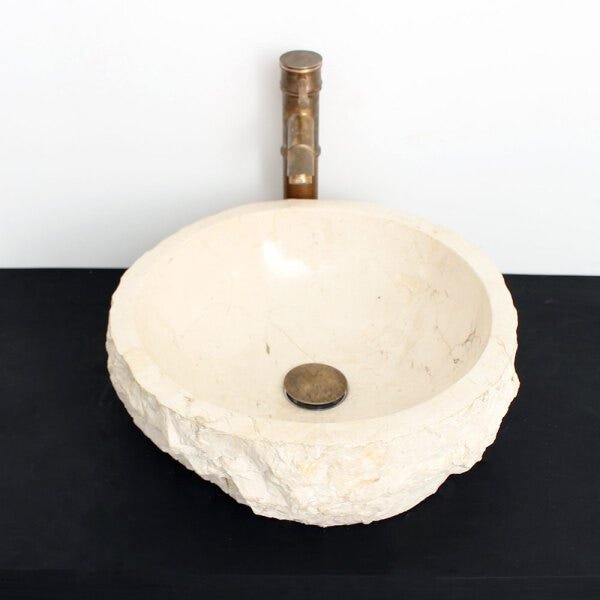 Cuba de Banheiro em Mármore Natural MEC36 41 X 34 X 15cm - 2