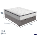 Ver imagem 3 de Cama Box Baú Casal e Colchão Molas Ensacadas Amsterdã Probel:cinza