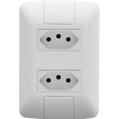 Kit 9 Conj 4x2 com 2 Tomadas 2p+t Tramontina 20a 250v