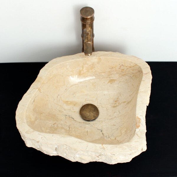 Cuba de Banheiro em Mármore Natural MEC23-L 48 X 38 X 15cm - 2