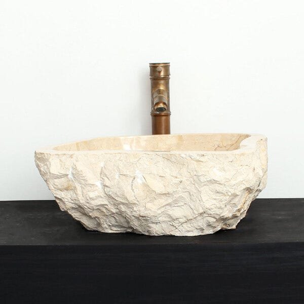 Cuba de Banheiro em Mármore Natural MEC23-L 48 X 38 X 15cm - 1