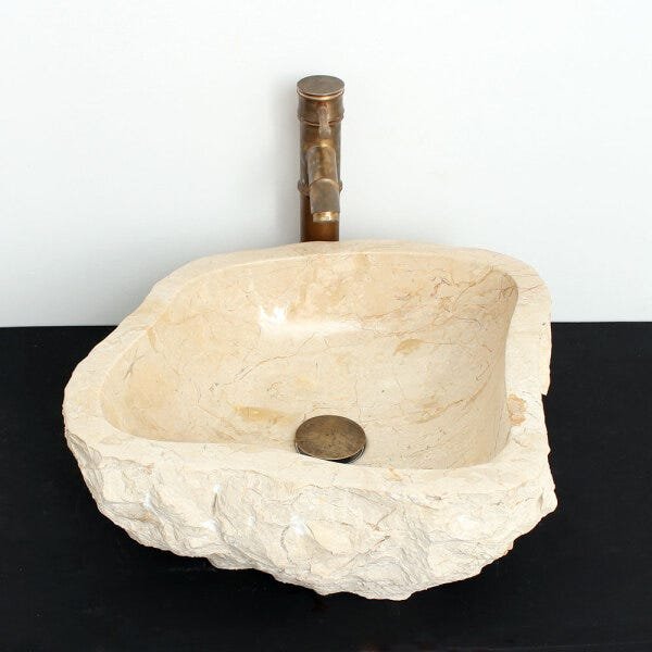 Cuba de Banheiro em Mármore Natural MEC23-L 48 X 38 X 15cm - 5