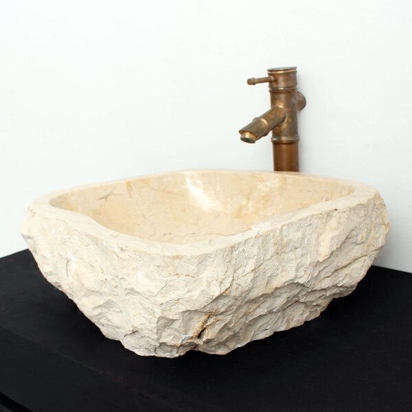 Cuba de Banheiro em Mármore Natural MEC23-L 48 X 38 X 15cm - 3