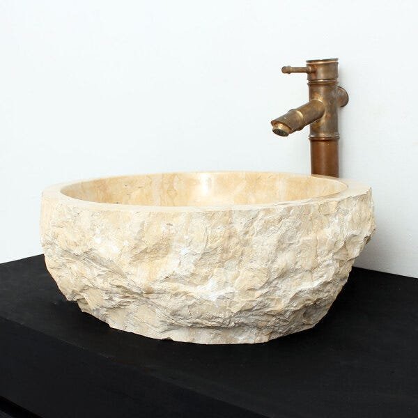 Cuba de Banheiro em Mármore Natural MEC07 44 X 40 X 15cm - 3