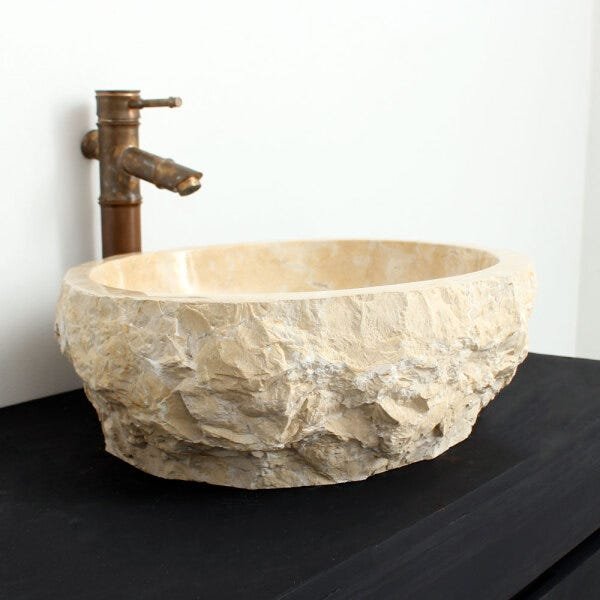 Cuba de Banheiro em Mármore Natural MEC07 44 X 40 X 15cm - 4