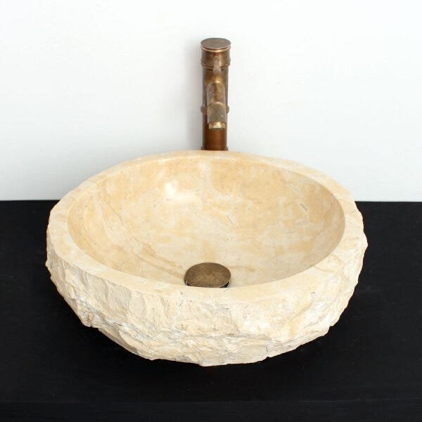 Cuba de Banheiro em Mármore Natural MEC07 44 X 40 X 15cm - 5