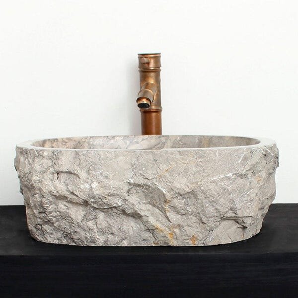 Cuba de Banheiro em Mármore Natural MD24 44 X 36 X 15cm - 1